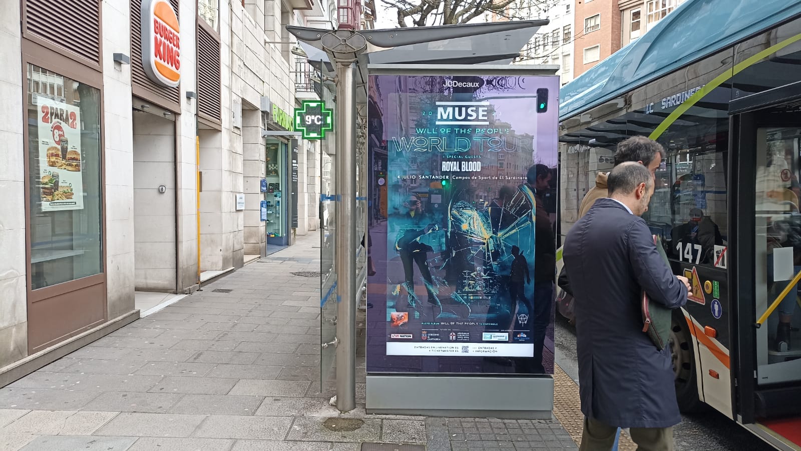 Publicidad exterior en Cantabria para Live Nation y el concierto de Muse